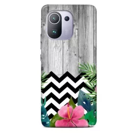 XIAOMI MI 11 PRO Casegadget szürke fa mintás tok