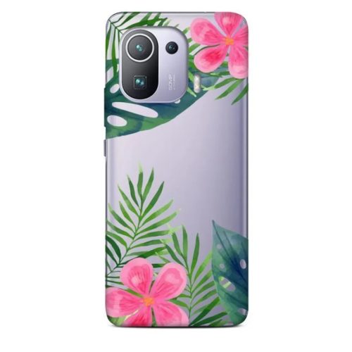 XIAOMI MI 11 PRO Casegadget levél és virág mintás tok-1000000618297 1 kép