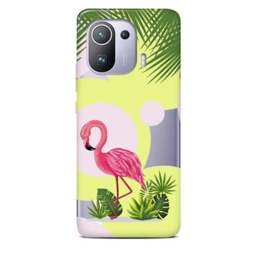 XIAOMI MI 11 PRO Casegadget virág és flamingó mintás tok-1000000618365 1 kép