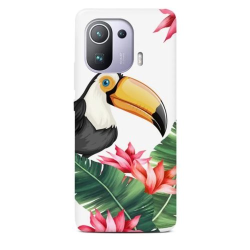 XIAOMI MI 11 PRO Casegadget tukán és virág mintás tok-1000000618396 1 kép
