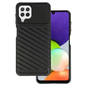   Samsung Galaxy A22 4G Thunder fokozott védelmet biztosító flexibilis TPU tok fekete