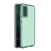 Samsung Galaxy A02s átlátszó TPU tok színes kerettel fekete