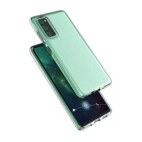 Samsung Galaxy A02s átlátszó TPU tok színes kerettel fekete-9111201933897 2 kép