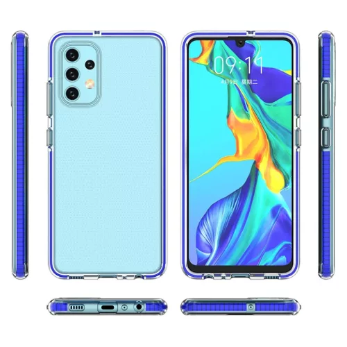Samsung Galaxy A32 4G átlátszó TPU tok színes kerettel sötét pin-9111201934139 2 kép