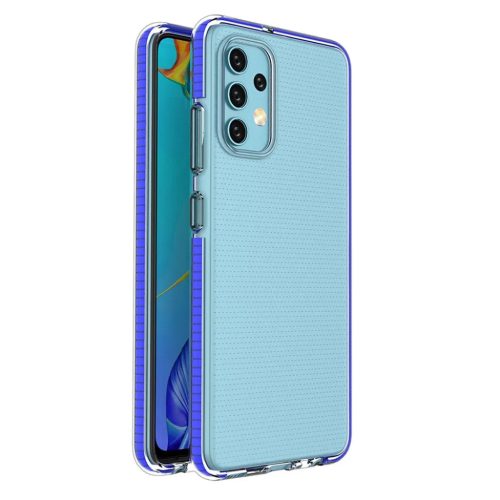 Samsung Galaxy A32 4G átlátszó TPU tok színes kerettel sötétkék-9111201934184 1 kép