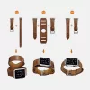 Apple Watch 38/40/41 mm iCarer Valódi bőr óraszíj Quadri Coffee-6958955806373 2 kép