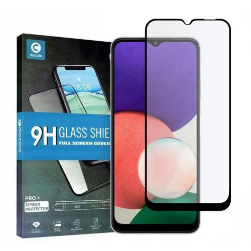 Samsung Galaxy A22 5G Mocolo TG+ kijelzővédő üvegfólia fekete-6216990213328 1 kép