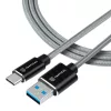 Tactical 021 Fast Rope Kevlar kábel USB-A - USB Type-C 0.3m szürke
