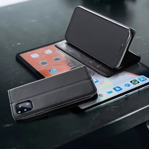 Xiaomi Mi 11 Ultra Mágneses környezetbarát bőr fliptok fekete-5903396113277 8 kép