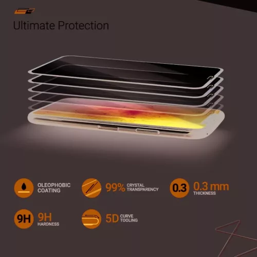 Samsung Galaxy A22 4G Roar 9H kijelzővédő üvegfólia 5D fekete-5903396118241 6 kép