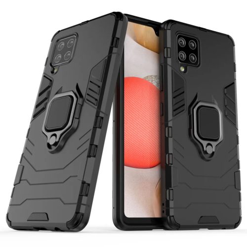 Samsung Galaxy A72 4G Ring Armor Case Kickstand telefontok fekete