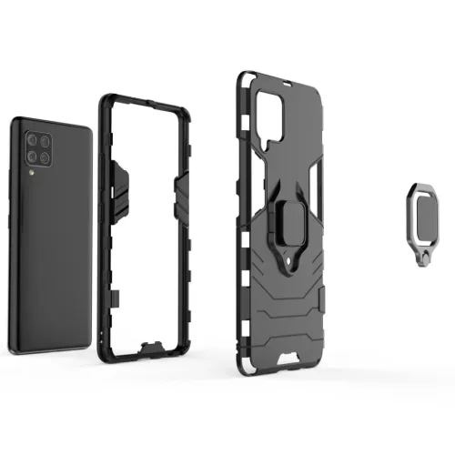 Samsung Galaxy A72 4G Ring Armor Case Kickstand telefontok fekete-9111201925403 3 kép
