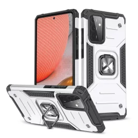   Samsung Galaxy A72 4G Wozinsky Ring Armor Case Kickstand telefontok ezüst