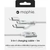 Mophie 3in1 USB kábel Micro USB/ USB Type-C/ Lightning 1m fehér-848467093766 2 kép