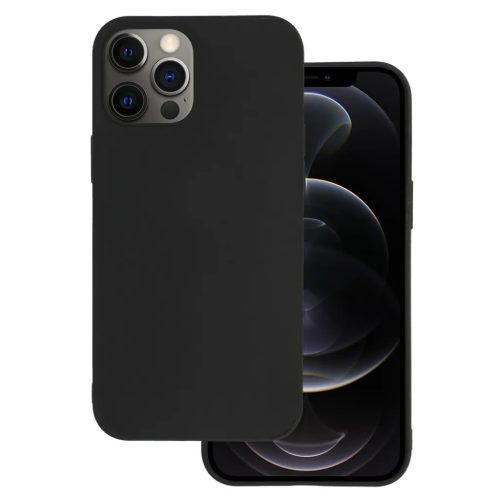 iPhone 12 Pro Max Tpu gél flexibilis tok matt fekete-5900217395621 1 kép
