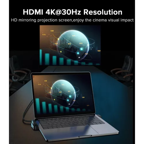 Joyroom S-H121 J-Cube MacBook dokkoló állomás space gray-6941237148438 4 kép