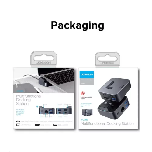 Joyroom S-H121 J-Cube MacBook dokkoló állomás space gray-6941237148438 6 kép