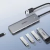 Ugreen USB - 4xUSB 3.2 Gen1 HUB Micro USB áramellátással szürke (C-6957303859856 3 kép