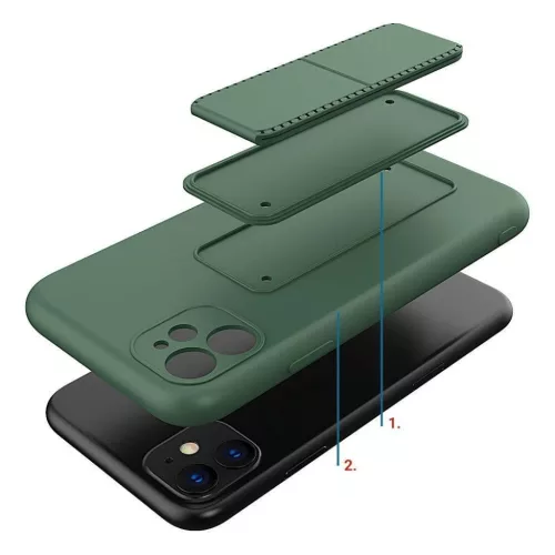 Samsung A32 5G Wozinsky Kickstand flexibilis szilikon tok szürke-9111201940833 3 kép