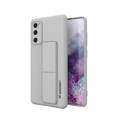 Samsung S20 FE Wozinsky Kickstand flexibilis szilikon tok szürke