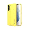Samsung S21 Wozinsky Kickstand flexibilis szilikon tok citromsárga