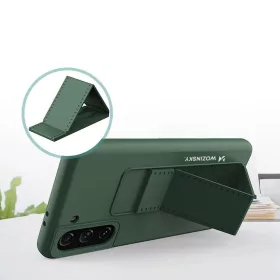 Samsung S21+ Plus Wozinsky Kickstand flexibilis szilikon tok szürke-9111201941403 2 kép