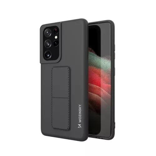 Samsung S21 Ultra Wozinsky Kickstand flexibilis szilikon tok világosk-9111201941533 5 kép