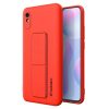 Xiaomi Redmi 9A Wozinsky Kickstand flexibilis szilikon tok piros