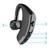 Bluetooth V9 Headset vezeték nélküli fülhallgató fekete -5904161107637 3 kép