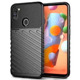   Samsung Galaxy M11 Thunder fokozott védelmet biztosító flexibilis TPU tok fekete