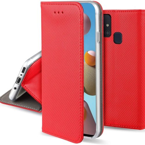 Samsung M21 Mágneses fliptok piros-8819200013701 2 kép