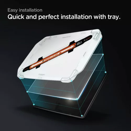 Tesla Model Y / 3 Spigen Glas.TR EZ Fit kijelzővédő üvegfólia + f-8809710750210 3 kép