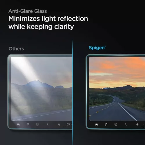 Tesla Model Y / 3 Spigen Glas.TR EZ Fit kijelzővédő üvegfólia + f-8809710750210 4 kép
