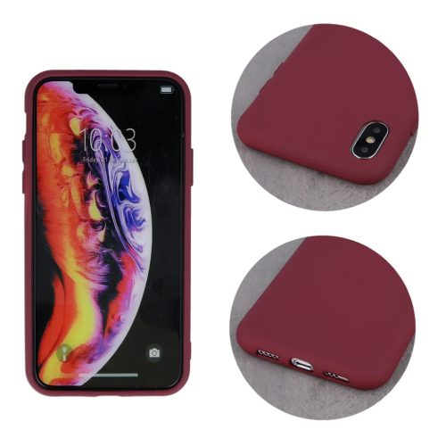 iPhone 13 6.1'' Matt TPU tok burgundy-5900495931924 3 kép