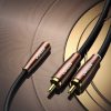 Ugreen 3.5mm mini jack (aljzat) - 2xRCA (csatlakozó) aucio kábel 1m -6957303851300 3 kép