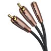 Ugreen 3.5mm mini jack (aljzat) - 2xRCA (csatlakozó) aucio kábel 5m -6957303869985 8 kép