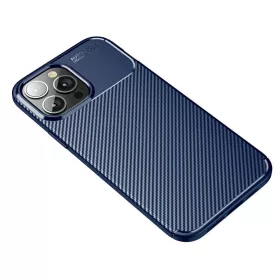 iPhone 13 Pro Max Armored szénszál mintájú TPU tok kék-5904161114376 2 kép