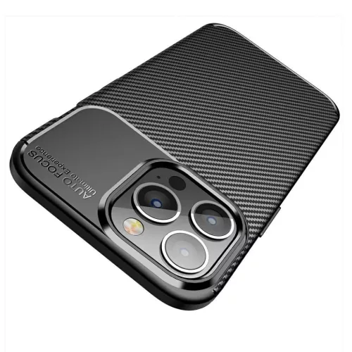 iPhone 13 Pro Max Armored szénszál mintájú TPU tok kék-5904161114376 6 kép