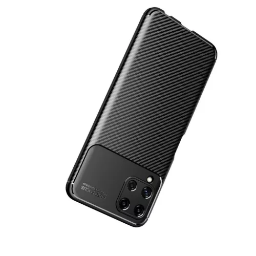 Samsung Galaxy A22 4G Armored szénszál mintájú TPU tok fekete-5904161114284 6 kép