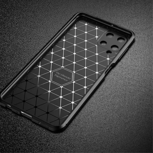 Samsung Galaxy A22 4G Armored szénszál mintájú TPU tok fekete-5904161114284 9 kép