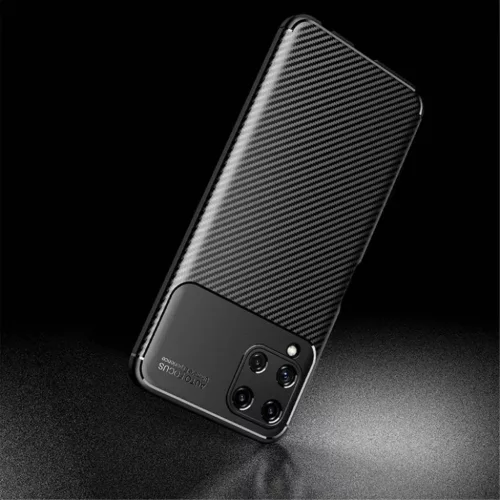 Samsung Galaxy A22 4G Armored szénszál mintájú TPU tok fekete-5904161114284 10 kép