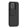 iPhone 13 Pro matt TPU tok kameralencse védővel fekete Alphajack- 1 kép