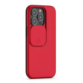   iPhone 13 Pro matt TPU tok kameralencse védővel piros Alphajack