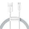Baseus CAMYS-02 Superior Fast töltő kábel Micro USB 2A 1m fehér-6953156208490 5 kép