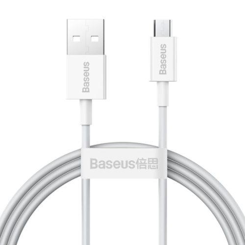 Baseus CAMYS-02 Superior Fast töltő kábel Micro USB 2A 1m fehér-6953156208490 5 kép