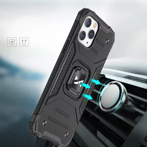 iPhone 13 Pro Wozinsky Ring Armor Case Kickstand telefontok ezüst-9111201944633 3 kép