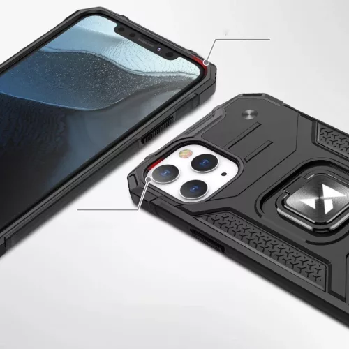 iPhone 13 Pro Wozinsky Ring Armor Case Kickstand telefontok ezüst-9111201944633 6 kép