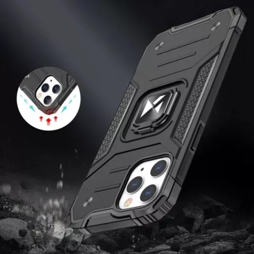 iPhone 13 Pro Wozinsky Ring Armor Case Kickstand telefontok fekete-9111201944688 6 kép