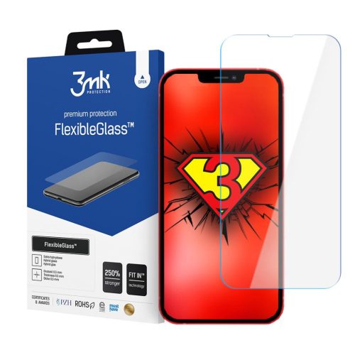 iPhone 13 mini 3MK FlexibleGlass Lite kijelzővédő hybrid üvegfóli-5903108412520 5 kép