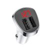 Borofone BZ15 Univerzális autós töltő LCD 2.4A 2x USB + Lightning -6931474737670 7 kép